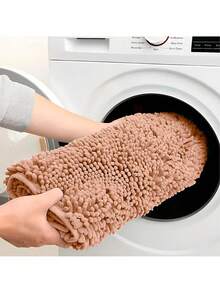Kit 2 Bathroom Rugs 58x38cm + Runner 100x50cm Beige - 米色 - 查看 9