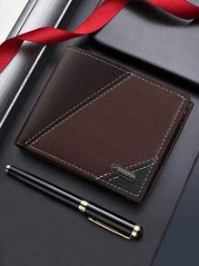 Men's Business Bi-Fold Wallet Patchwork Classic Soft Leather Wallet With Large Capacity Multi Card Slots Credit Card Holder Halloween Christmas Gifts Gift Thanksgiving Vintage For Men Wallet Purse Wallet Men Wallet Leather