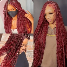 Burgundy Human Braiding Hair 2 Bundle 100g 14-28 Inch Deep Wave Bulk Human Hair For Braiding 99j Brazilian Virgin Human Hair Extensions For Boho Braids Wet And Wavy Human Hair For Micro Braiding No Wef