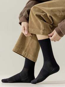 1 件装男士厚毛圈缓冲运动中筒袜，具有吸汗功能，秋季 - 彩色 - 查看 9