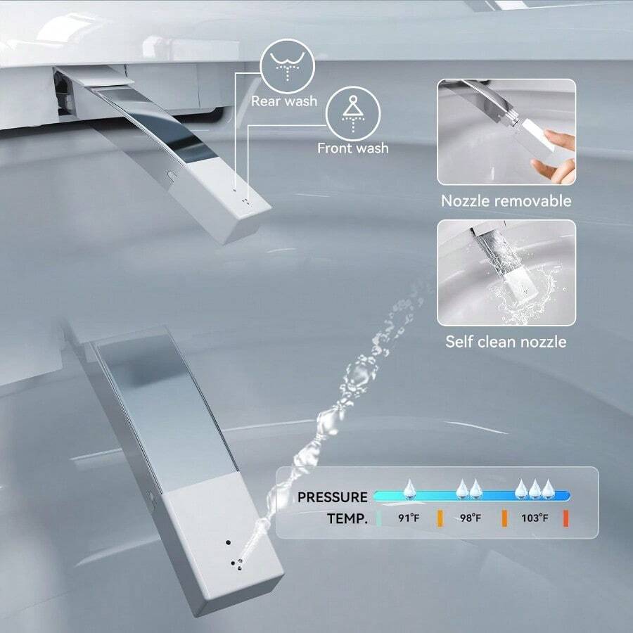 Luxury Smart Toilet With Bidet Built In, Bidet Toilet With Heated Seat