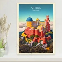 1pc Nordic Retro Holiday Travel City Venice Algarve Travel Pictures Room Life Canvas Painting Printing Artist Home Wall Decoration Poster Canvas Unframed,Wall Art Coastal Decor Coastal Decor Beach Decor