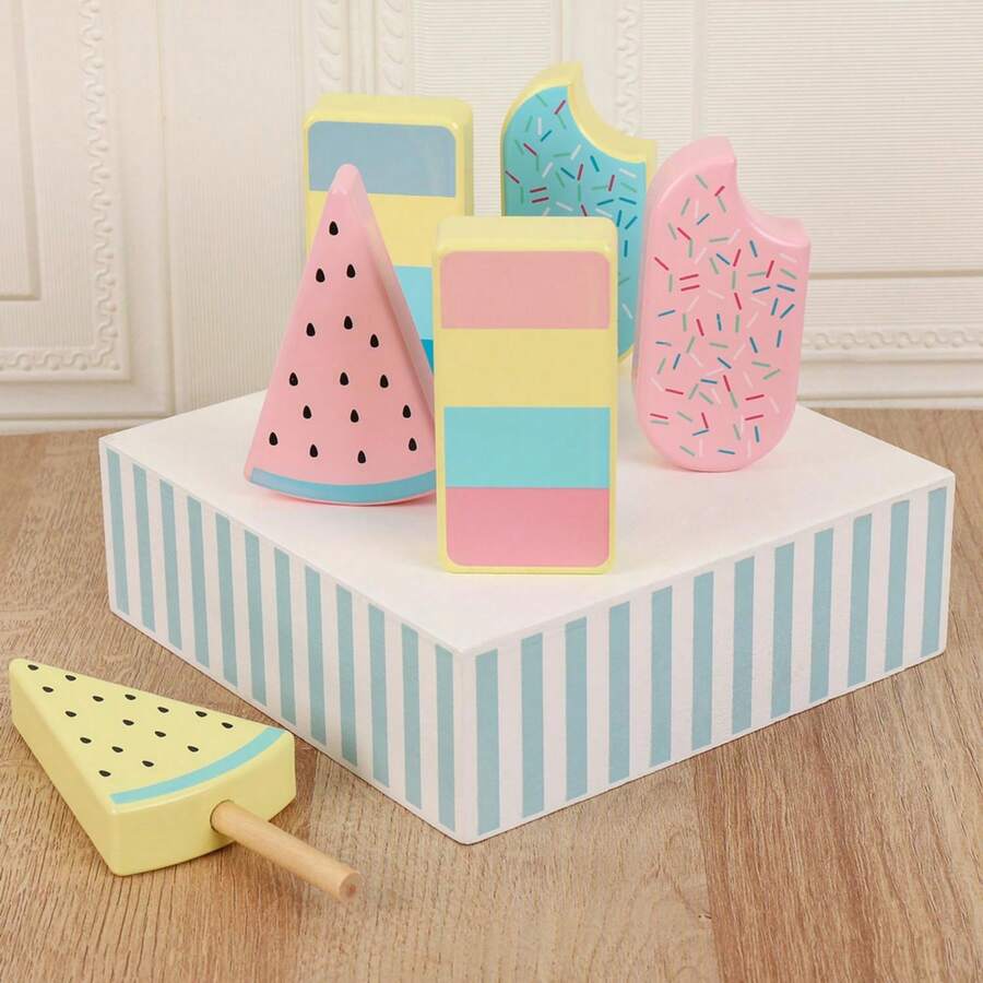 Kids American Style Pretend Play Toy, Wooden Realistic Breakfast