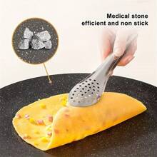 1 Pieza Sartén Antiadherente De Hierro Fundido (con Bolsa De Almacenamiento) Y Bandeja De Pizza, Sartén Antiadherente De Doble Mango Para Cocinar A La Parrilla Dosa, Pan De Maíz, Sartén Redonda A La Parrilla, Sartén Circular A La Parrilla, Con Mango, Sartén Multifuncional Para Carne, Panqueques Y Accesorios De Cocina