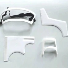 1 Set de herramientas para el cuidado de la barba, herramienta de recorte y moldeado de barba, set de 4 herramientas guía para el afeitado, el peinado y el moldeado de la barba, el bigote y la perilla (para Halloween, fiestas de disfraces, festivales, juegos de rol, disfraz y dulce o truco)