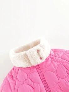 MARC&JANIE Áo khoác bông chống thấm nước, gió, dễ thương cho bé gái thời trang mùa đông - Màu Hồng Tươi - Xem 9