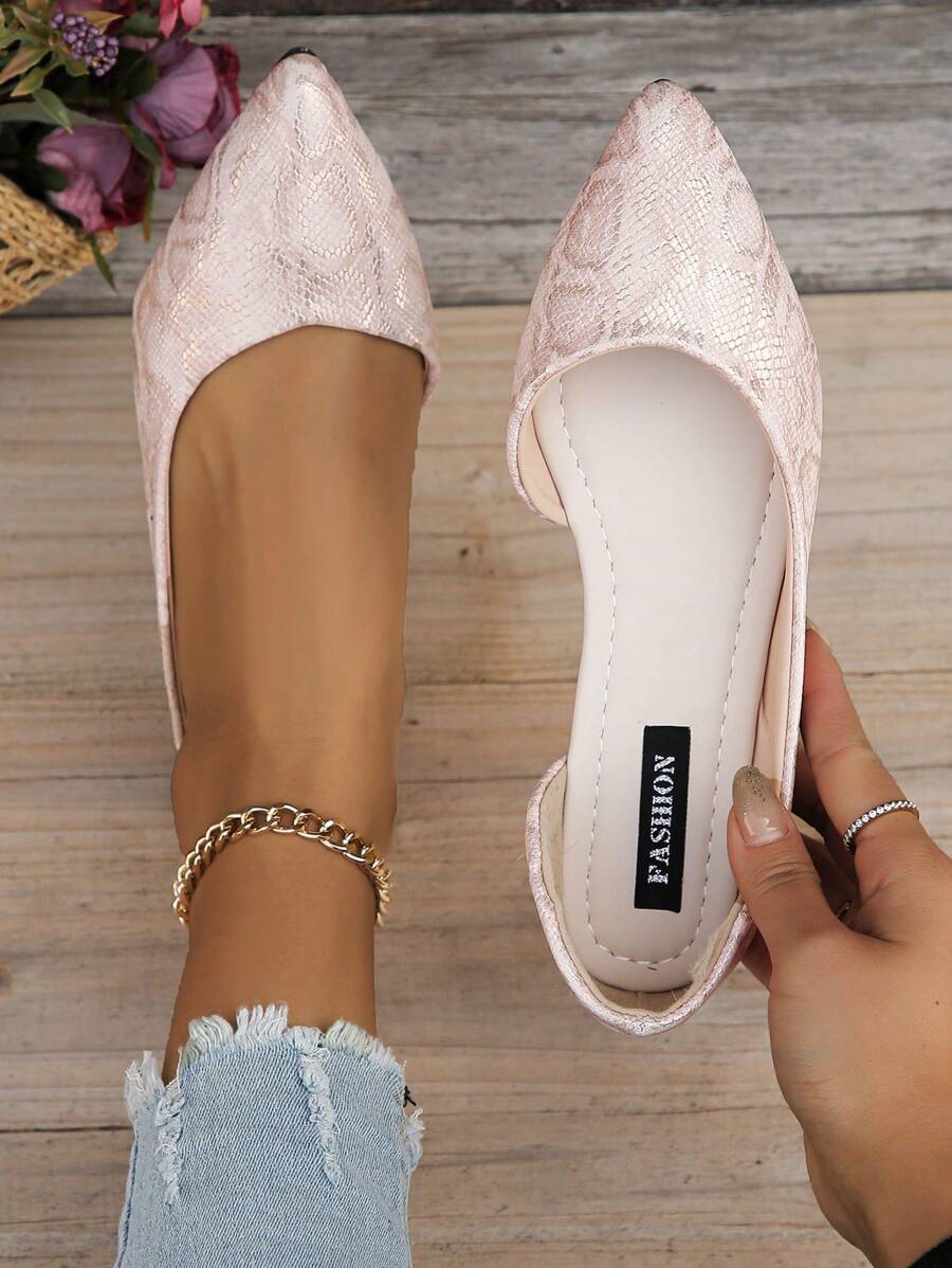 snakeskin flat