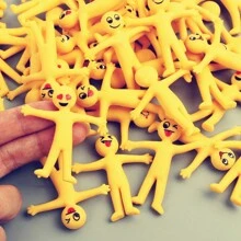 10/20pcs Random Smile Face Emotion Toys, Squeezy Stretchy TPR Stress Relief Fidget Soft Gel Figurines, Funny Decompression Toys