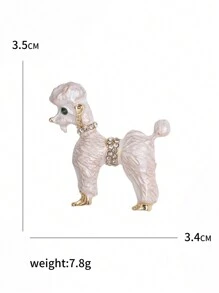 Enamel Dog Brooch, Women's Crystal Animal Brooch, Party Jewelry Accessory Gift - Dog - View 16