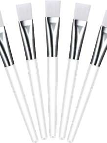 5PCS Facial Mask Brush Transparent Face Mask Brush Cosmetic Makeup Brushes Tools For Facial Mask Eye Mask Application And DIY Needs