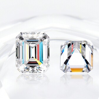 One 100% D Colour Moissanite Emerald Cut Gemstone For Charms Advanced Jewelry Making Materials Component With GRA Certificate