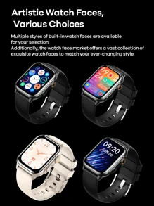 REMAX Remax Smart Watch With 1.96 Inch Colorful AMOLED Screen,Multiple Built-In Watch Faces, Curved Surface Full Fit Touch Screen,Supports Multiple Languages,Compatible With Iphone/Android/Ios,Make/Receive Calls,With Call Functionality, Message Notification, Heart Rate, Sleep Tracking, Pedometer, Sport Modes,  Considerate Gift For Men, Women, Friends, Birthdays