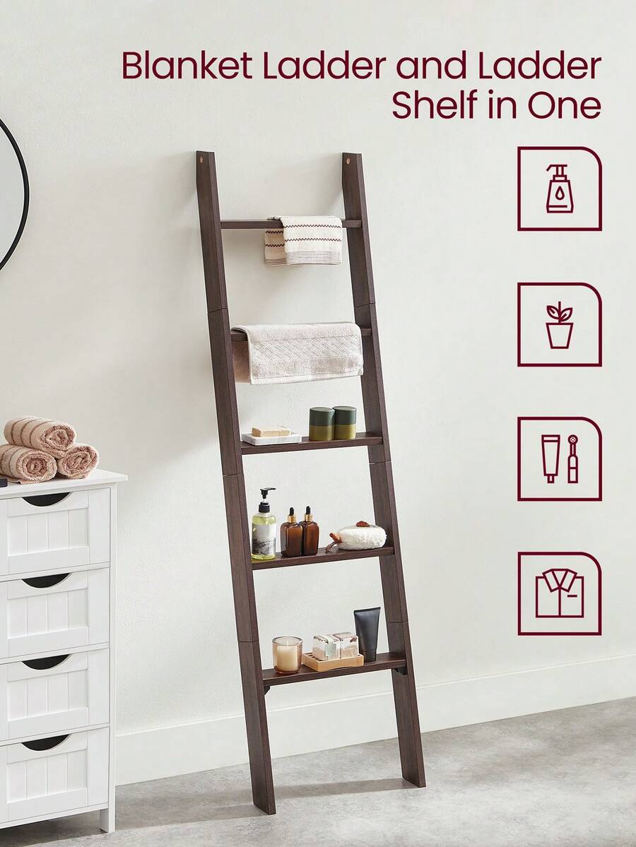 VASAGLE Decorative Blanket Ladder Farmhouse For The Living Room, 5