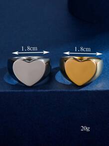 1 件个性化铸造戒指可定制文字，选择缩略图并按下戒指即可刻上文字，作为纪念礼物、圣诞节、送给女朋友、父亲或母亲的礼物 - 彩色 - 查看 3