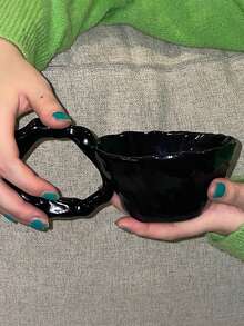 1 chiếc cốc gốm có tay cầm dài theo phong cách Bắc Âu, cốc cà phê American Latte thẩm mỹ chất lượng cao, cốc đựng nước uống gia dụng sáng tạo, đồ trang trí nhà cửa, quà tặng ngày lễ, quà tặng sinh nhật, đồ dùng cho bữa tiệc, quà tặng cho bạn trai/bạn gái - Nhiều màu - Xem 8