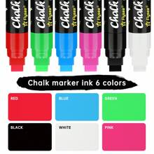 Liquid Chalk Glass Marker: Washable Glass, Car, Mirror Marker Pen - For Windows, Storefront, Weddings, Parades, Parties And Holiday Decorations Back To School - Multicolor - View 7