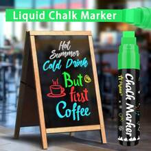 Liquid Chalk Glass Marker: Washable Glass, Car, Mirror Marker Pen - For Windows, Storefront, Weddings, Parades, Parties And Holiday Decorations Back To School - Multicolor - View 9