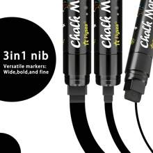 Liquid Chalk Glass Marker: Washable Glass, Car, Mirror Marker Pen - For Windows, Storefront, Weddings, Parades, Parties And Holiday Decorations Back To School - Multicolor - View 5