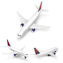 Model Airplanes Delta Airplane Airlines Plane Aircraft Model For Display Collection And Gifts. Birthday Graduation - White - View 1