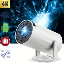 Máy chiếu không dây di động 4K Android 11.0 1080P 720P 200ANSI cho gia đình và ngoài trời với góc chiếu có thể điều chỉnh 180 độ, Máy chiếu HD 200ANSI 1080P, Máy chiếu gốc 1280*720P, Rạp chiếu phim di động tại nhà, Tương thích với HD, USB, AV, Điện thoại thông minh, Máy tính xách tay, Dành cho Giải trí tại nhà và Sử dụng tại Văn phòng - Phích cắm loại C của EU (220-240V) - Xem 4
