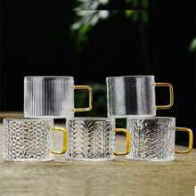 12/6/4/2/1 piezas Tazas de vidrio transparente resistente al calor de 130ml, estilo japonés, lindas, tazas de té, tazas de espresso, tazas de té Kung Fu chinas, juegos de tazas de té, aptas para uso doméstico, fiestas, cafeterías, como un regalo delicado