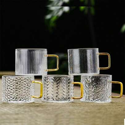 12/6/4/2/1 piezas Tazas de vidrio transparente resistente al calor de 130ml, estilo japonés, lindas, tazas de té, tazas de espresso, tazas de té Kung Fu chinas, juegos de tazas de té, aptas para uso doméstico, fiestas, cafeterías, como un regalo delicado