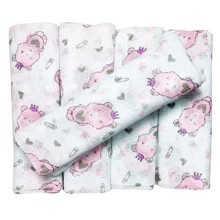 Kit 5 Units Baby Cloth Diaper Minasrey 60x60cm 100% Cotton - nữ tính - Xem 1