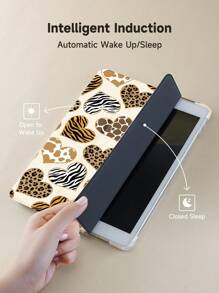 Ayotu 1pc Cute Animal Print Protective Case, Compatible With Samsung, Apple, Kindle EBook Tablets. The Case Has A Pen Slot And Supports Automatic Sleep/Wake Function. - Multicolor - View 6