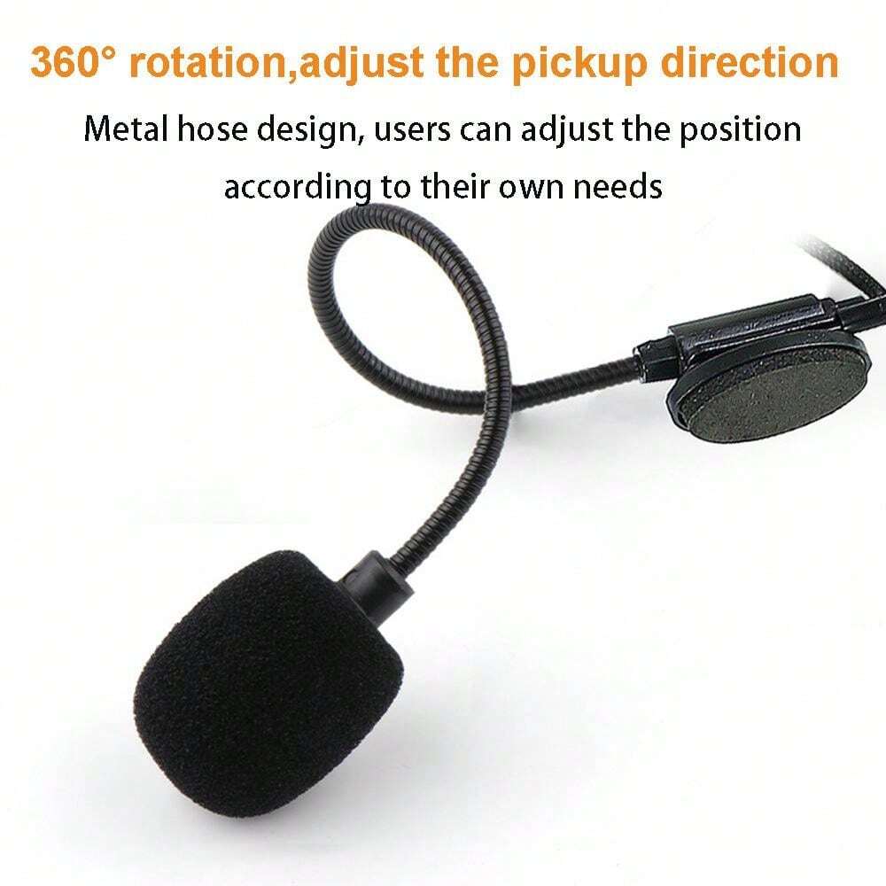 1pc Universal 3.5mm Plug Wired Headset Microphone Compatible With