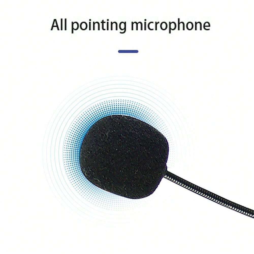 1pc Universal 3.5mm Plug Wired Headset Microphone Compatible With