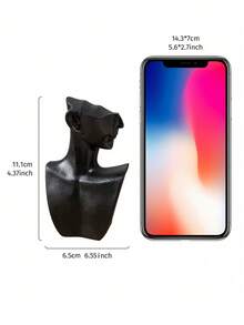 1 件简约树脂半身人像装饰，适用于家庭桌面装饰，也可用作耳环吊坠展示架和珠宝展示道具最佳礼物 - 多色 - 查看 5