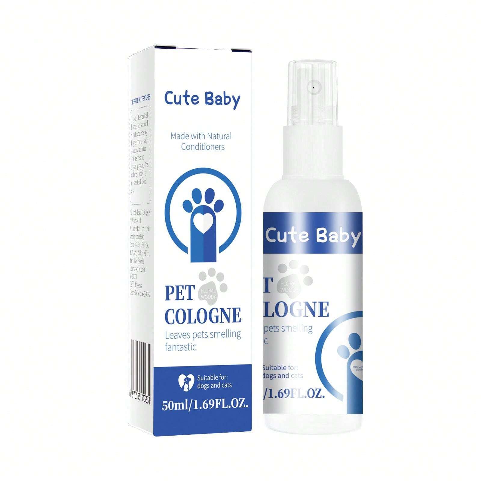 50ml Fragrant Pet Cologne, Long Lasting Scent, Removes Odor, Suitable