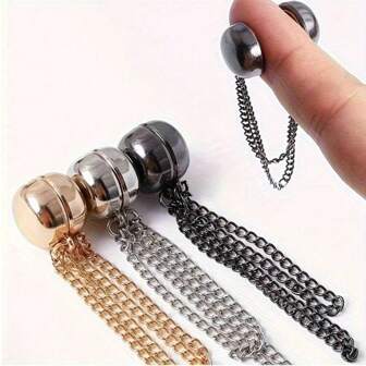 4 st/3 st/1 st justerbara magnetiska byxklämmor och manschettklämmor - slitstark legering, avtagbara fållklämmor lämpliga för byxor och t-shirts, magnetiska byxklämmor för att förkorta byxlängden utan att sy, starkt magnetiskt klämfäste