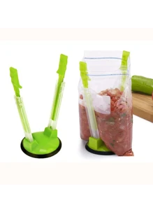 1 pieza Soporte para bolsas sin manos, estante para bolsas de cocina, soporte para película de cocina/bolsas de alimentos, soporte para bolsas al por mayor - multicolor - Ver 10