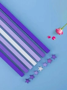 540 tiras de papel de origami de estrellas hechas a mano para tarjetas de regalo, decoración de fiestas, manualidades, estrellas de cinco puntas, papel para dibujar, papel rosado, kit de quilling de papel