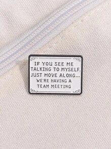 1 件有趣的“团队会议”珐琅别针 - 可爱的锌合金翻领胸针，非常适合休闲装扮万圣节别针，用于衣服包饰学校 Kpop 背包教师用品包饰办公室配饰衬衫夹克珠宝圣诞节秋冬配饰，适合青少年、青年、男士、休闲、户外、运动、度假、毕业礼物、生日、日常穿着衣服别针教师礼物服装配饰 - 黑與白 - 查看 8