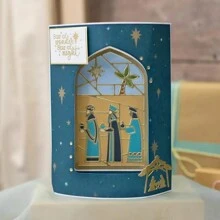 1pc Christmas Nativity Metal Die Cuts, Christian Cutting Dies Cut Stencils DIY Scrapbooking Decorative Embossing Paper Scrapbooking Card Making