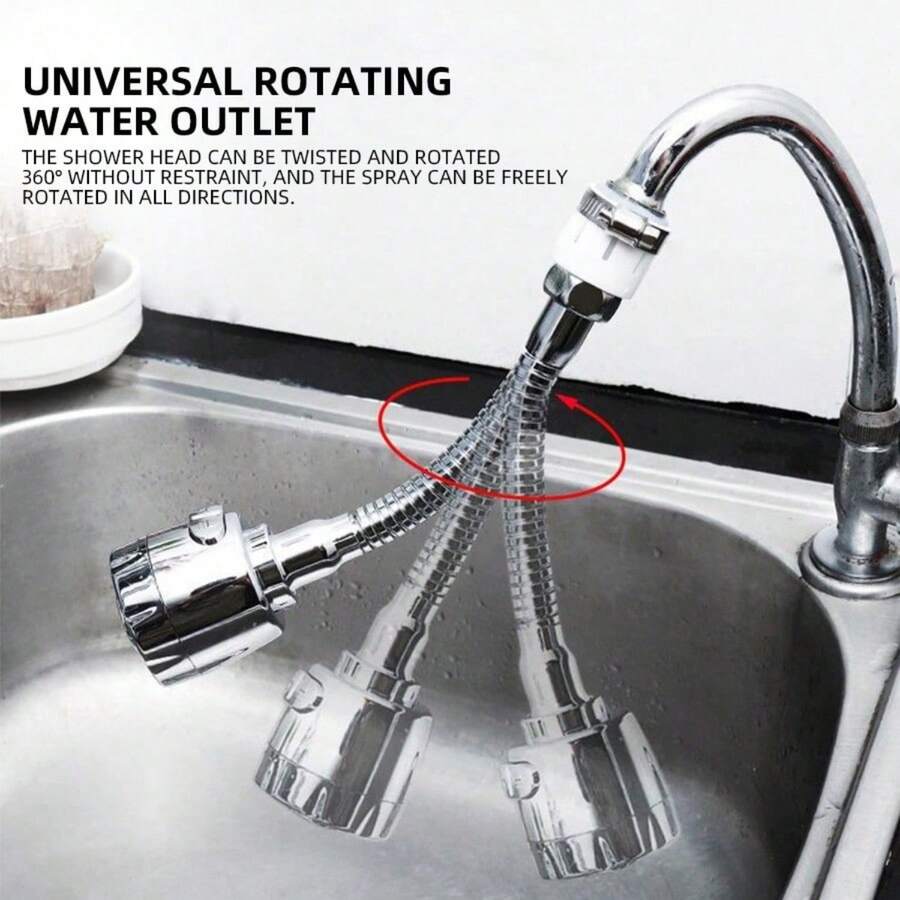 Stainless Steel Cold And Hot Boost Water Tap With Swivel Spout, Splash