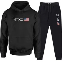 Txc Flannel Sweatshirt Set New Release High Quality Fast Shipping - màu đen - Xem 1