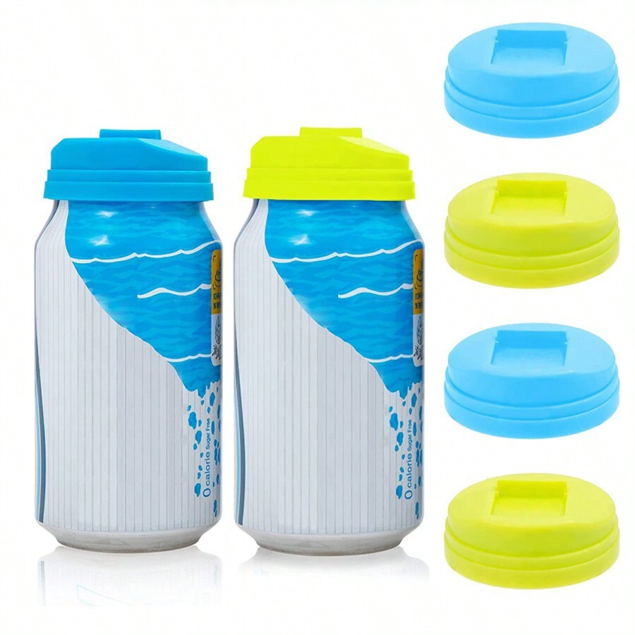 Random Color Reusable Plastic Cap For EasyPull Cans, Beverage Cans