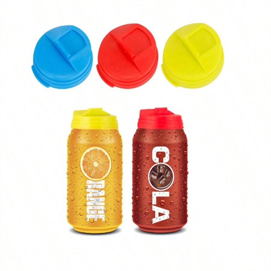 Random Color Reusable Plastic Cap For EasyPull Cans, Beverage Cans