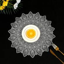 1 件/4 件/6 件/8 件孔雀金箔 PVC 餐垫，防滑隔热可洗餐桌垫，适用于家庭、酒店、餐厅 - 孔雀餐墊 - 查看 19