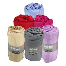 Kit 3 Double Bed Sheets, Loose, With Plain Elastic, Various Colors - 藍色 - 查看 1