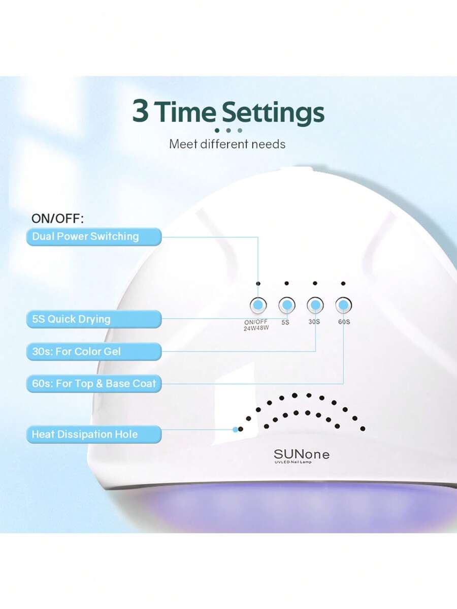 Nail Dryer LED High Power Nail Machine For Curing All Gel Lamp Nail UV