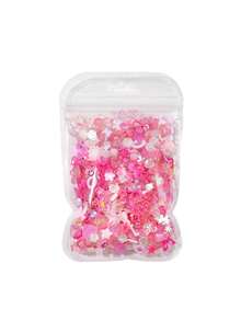 1 包 3D 可爱混合蝴蝶结、花朵、星星和月亮等模型混合树脂美甲首饰、指甲装饰 DIY 配件用品美甲首饰指甲 - 彩色 - 查看 6