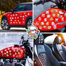 50 miếng dán Graffiti chủ đề động vật dễ thương nhiều màu sắc, thích hợp để trang trí lễ hội, miếng dán sáng tạo cho bé trai và bé gái, đàn ghita, ván trượt, bình nước, mũ bảo hiểm, ván trượt tuyết, vỏ điện thoại máy tính xách tay, cửa tủ lạnh, hành lý, miếng dán Graffiti - Nhiều màu - Xem 4