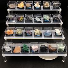 100% 纯天然水晶矿物标本，带盒，适合教学或家居装饰，最佳礼物 - 彩色 - 查看 5