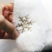 1 PIEZA Falda de árbol de Navidad de peluche blanco, alfombra circular para árbol de Navidad, alfombra de piel artificial con brillo dorado, adecuada para decoración navideña, mejor regalo, decoración del hogar, decoraciones navideñas, decoración de habitación, decoraciones navideñas de invierno, regalos de Navidad, decoración navideña