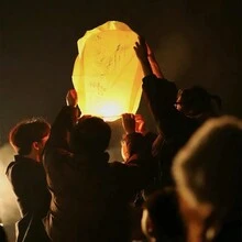 Kongming Wishing Lantern Oval Romantic Blessing Lamp Random Color 1/3/5/10 Pcs - Multicolor - View 2