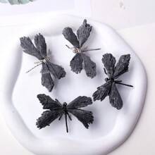 1pc Natural Crystal Stone Black Tourmaline Flame Feather DIY Dragonfly Animal Divination Decoration Wholesale Home Decoration Fathers Dad Gift 4th Of July Women - Black Tourmaline Dragonfly Trumpet - View 3